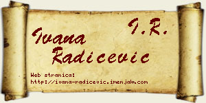 Ivana Radičević vizit kartica